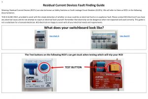 RCD - Fault Finding Guide for safety switch